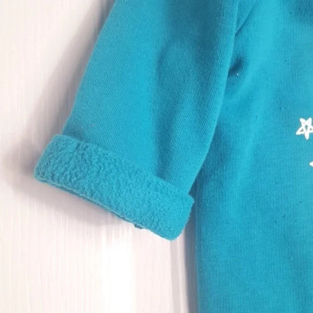 Old Navy Blue Tunic Metallic Star Sweatshirt